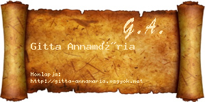 Gitta Annamária névjegykártya